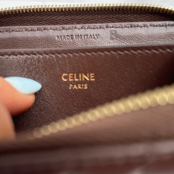 AUC $590 Celine C-Charm Quilted CALFSKIN Compact Zip Wallet New in the box - Picture 10 of 16